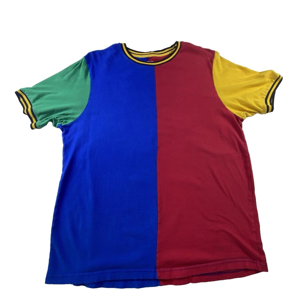 Vintage Black Jack Short Sleeve T-Shirt Tee Shirt Colorblock 80s 90s Men's Large